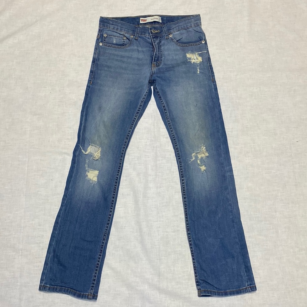 Distressed Levi's 511 Slim Size 12Reg
